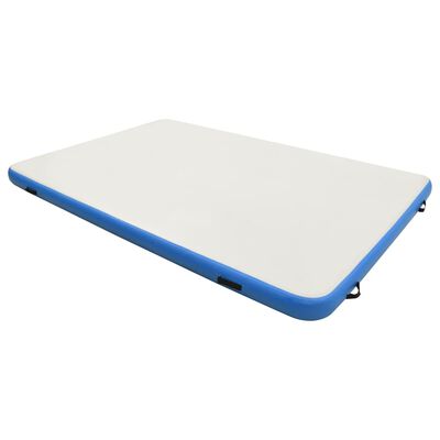 vidaXL Tappeto Galleggiante Gonfiabile Blu e Bianco 300x150x15 cm