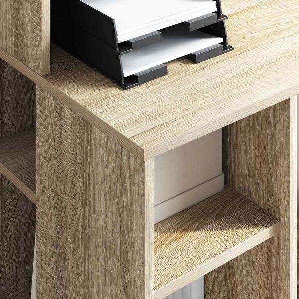 vidaXL Scrivania Rovere Sonoma 90 x 48 x 101,5 cm Legno multistrato