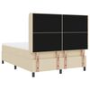 vidaXL Letto a Sorgente LED con materasso Crema 160 x 200 cm Tessuto