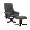 vidaXL Poltrona Massaggio Reclinabile e Poggiapiedi Grigia Similpelle