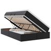 vidaXL Letto con contenitore e materasso Nero 120 x 200 cm