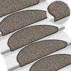 vidaXL Tappeti Adesivi per Scale Sisal 15pz 65x21x4cm Beige Marrone