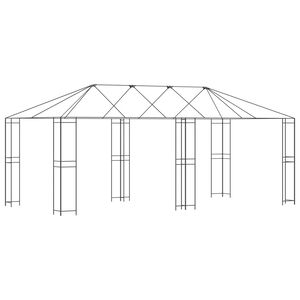 vidaXL Struttura Gazebo 6 x 3 m Nero Acciaio