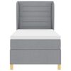 vidaXL Letto a molle con materasso Grigio chiaro 200 x 90 cm Tessuto