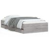 vidaXL Giroletto Cassetti Grigio Sonoma 75x190 cm Legno Multistrato