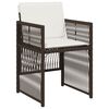 vidaXL Set da Pranzo da Giardino 15 pz con Cuscini Marrone Polyrattan