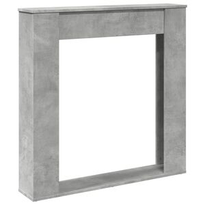 vidaXL Cornice per Camino Grigio Cemento 100x20x100 cm in Truciolato
