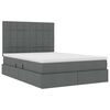 vidaXL Letto con contenitore e materasso Grigio scuro 140 x 200 cm