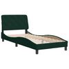 vidaXL Giroletto senza Materasso Verde Scuro 90x190 cm in Velluto