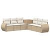 vidaXL Set di divani 7 pz Beige e Bianco Crema