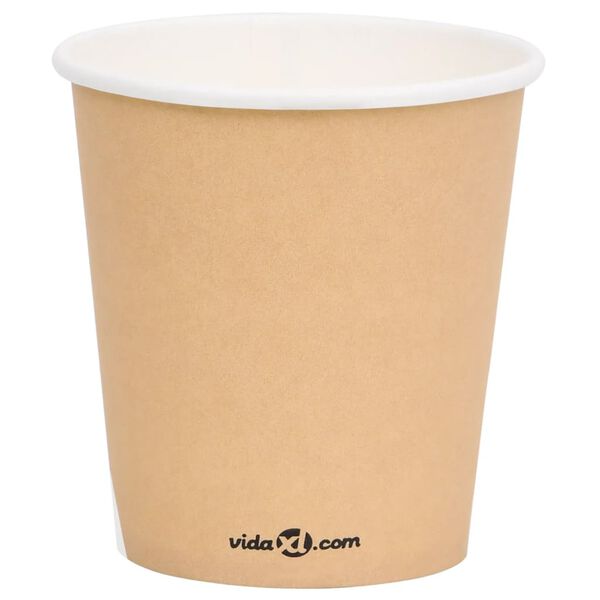 vidaXL Bicchieri di Carta da Caff&egrave; 200 ml 100 pz Marroni