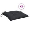 vidaXL Cuscini per Sedia 4 pz Neri 40x40x7 cm in Tessuto Oxford