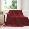 vidaXL Coperte da Pile 6 pcs Rosso Bordeaux 220 x 240 cm Panno