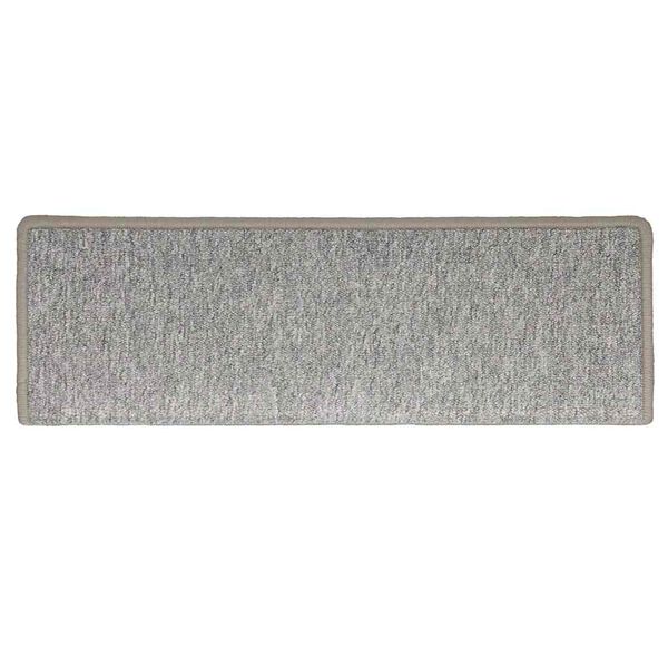 vidaXL Tappetini per scale 30 pz 65x21x4 cm Grigio chiaro Bordo rettangolare