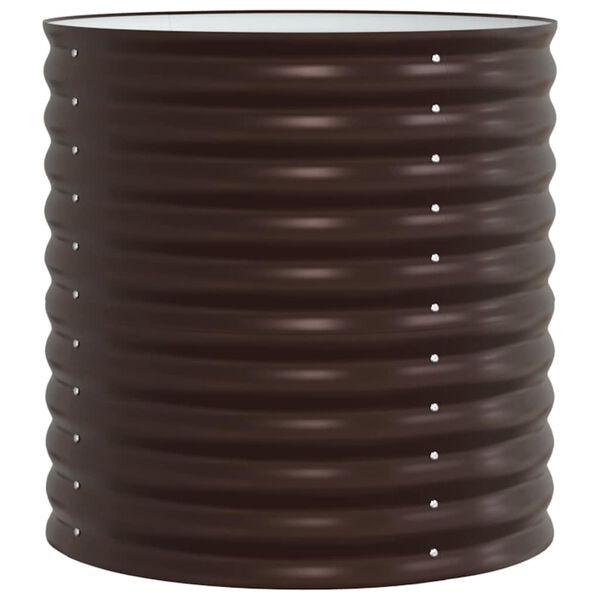 vidaXL Letto rialzato da giardino Marrone 80 x 80 x 81 cm Acciaio