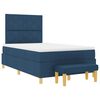 vidaXL Letto a molle con materasso Blu 120 x 200 cm Tessuto