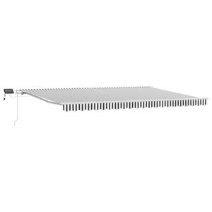 vidaXL Tenda Retrattile Manuale con LED Antracite/ Bianco 500x300 cm