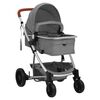 vidaXL Passeggino 2 in 1 Grigio Chiaro in Alluminio