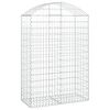 vidaXL Cesto Gabbione ad Arco 100x50x140/160 cm Ferro Zincato