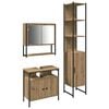 vidaXL Set di mobili per il bagno 3 pz Rovere artigianale