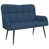 vidaXL Sofa a Due Posti Blu 115 x 61 x 87 cm Tessuto