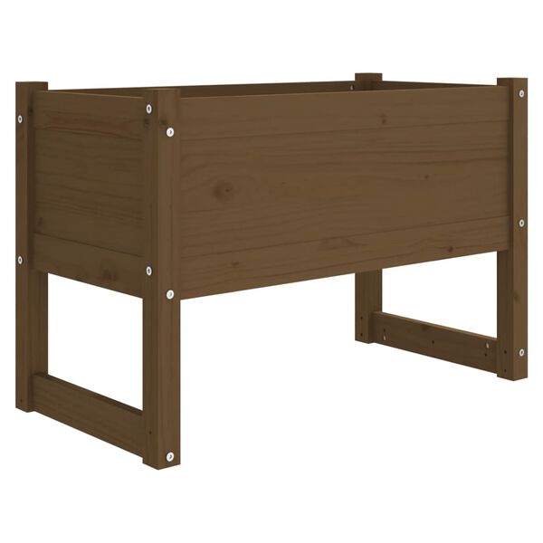 vidaXL Fioriera Marrone Ambra 78x40x52 cm in Legno Massello di Pino