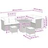vidaXL Set Divano da Giardino con cuscino 9 pcs beige e grigio chiaro