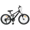 vidaXL Mountain Bike 24 Pollici 6-Velocit&agrave; per 8-12 anni Nero