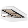 vidaXL Letto con contenitore e materasso Bianco Puro 140 x 190 cm