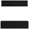 vidaXL Unit&agrave; TV Montaggio a parete 6 pcs Rovere nero Legno multistrato