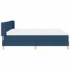 vidaXL Letto a molle con materasso Blu 200 x 200 cm Tessuto