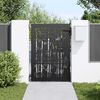 vidaXL Cancello da giardino con blocco Nero 85 x 125 cm