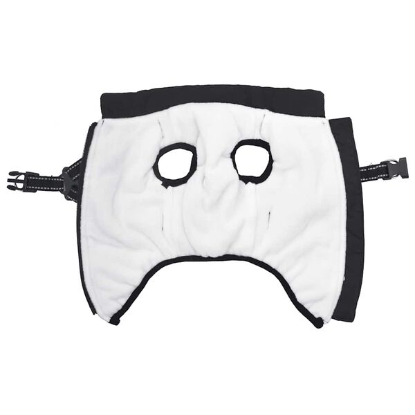 vidaXL Cappotto Cani con Imbracatura Impermeabile Riflettente Nero L24