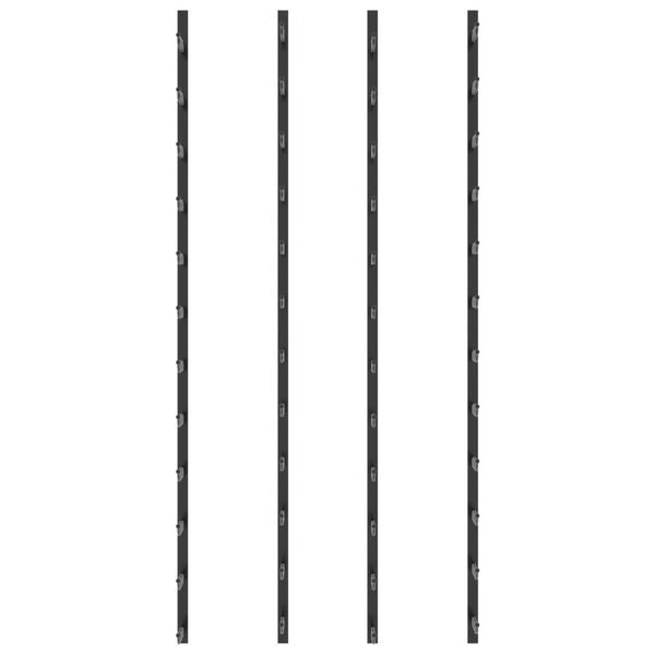 vidaXL Portavini da Parete per 72 Bottiglie 2 pz Nero in Ferro