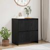 vidaXL Credenza Rovere Nero 70 x 41 x 75 cm Legno multistrato