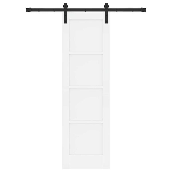 vidaXL Porta scorrevole Bianco 61 x 198,5 cm Pino massello