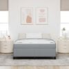 vidaXL Letto a molle con materasso Grigio chiaro 140 x 190 cm Tessuto