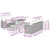 vidaXL Set Divano da Giardino con cuscino 8 pcs Grigio polyrattan
