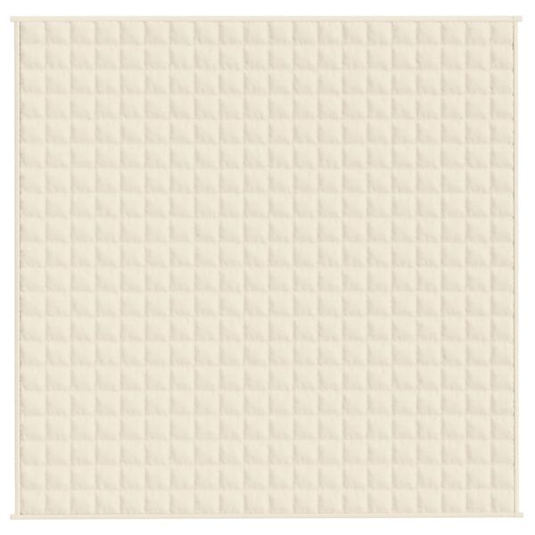 vidaXL Coperta Ponderata Crema Chiaro 200x200 cm 9 kg Tessuto