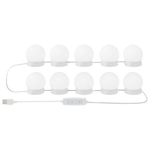 vidaXL Luci per Specchio Bianco 4,5 x 4,5 x 4,7 cm Plastica