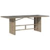 vidaXL Tavolo da Giardino Piano in Vetro Beige 190x80x75 cm Polyrattan