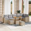vidaXL Set Divano da Giardino 11 pcs Beige e Grigio Chiaro polyrattan