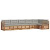 vidaXL Set di divani da esterno 6 pcs Grigio Naturale e Chiaro