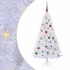vidaXL Albero di Natale artificiale Bianco 150 cm PVC e Acciaio