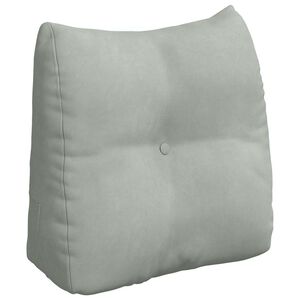 vidaXL Cuscino per Schiena Grigio chiaro 45 x 24 x 50 cm Velluto
