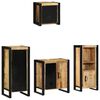 vidaXL Set di mobili per il bagno 4 pz Marrone e Nero 40 x 35 x 90 cm