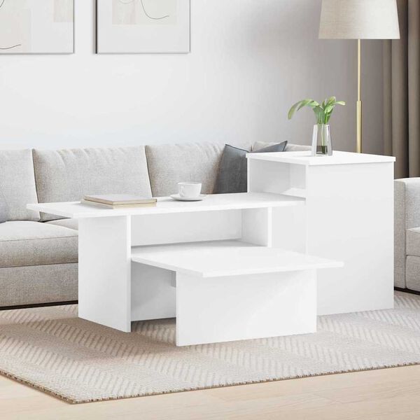 vidaXL Tavolo consolle Bianco 91,5 x 35 x 38,5 cm Legno multistrato