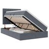 vidaXL Letto con contenitore LED e materasso Grigio Scuro 120 x 200 cm