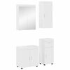 vidaXL Set di mobili per il bagno TULUM 4 pz Bianco Lucido