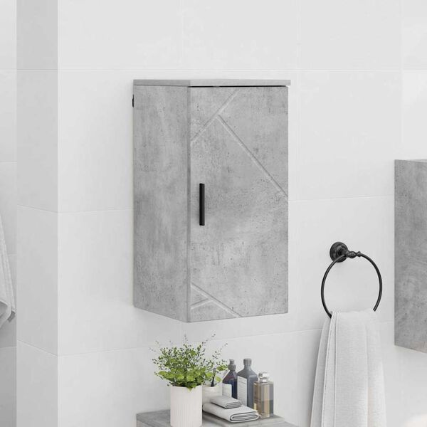 vidaXL Mobile da Bagno con porta Grigio cemento 30 x 31,5 x 61 cm